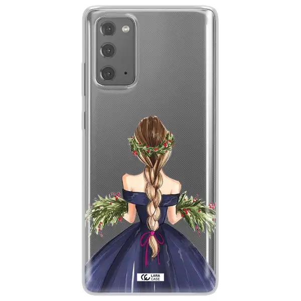 Long Hair Girl Watercolor Samsung Note 20 Clear TPU Case