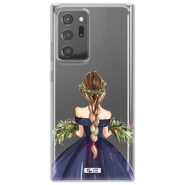 Long Hair Girl Watercolor Samsung Note 20 Ultra Clear TPU Case