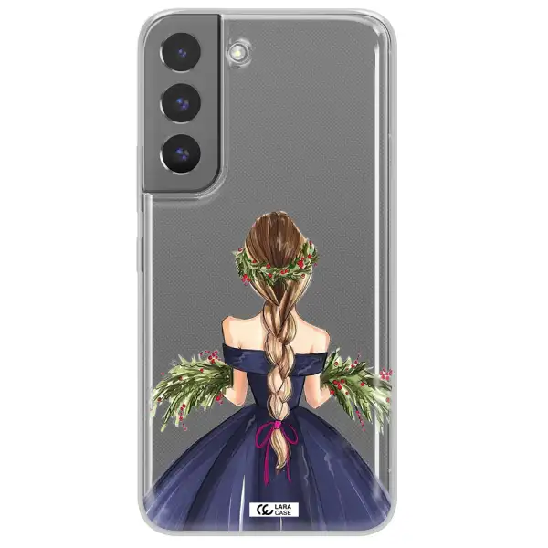 Long Hair Girl Watercolor Samsung S 22 Plus Clear TPU Case