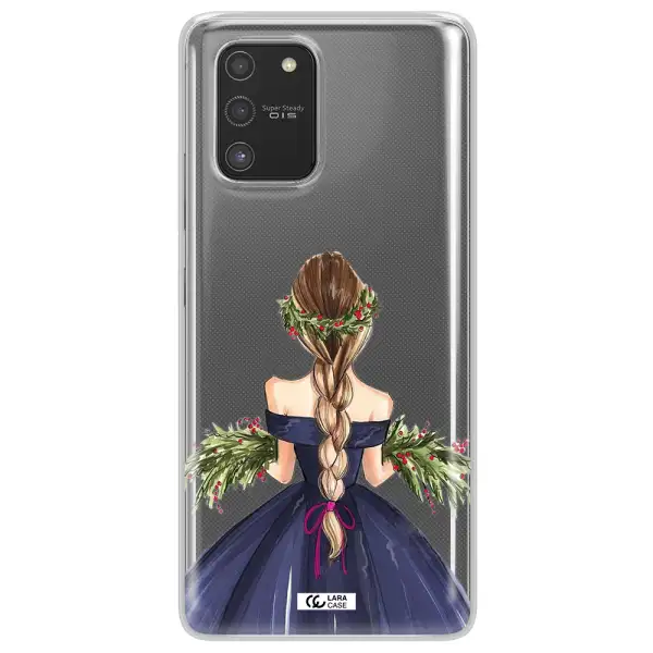 Long Hair Girl Watercolor Samsung S10 Lite Clear TPU Case