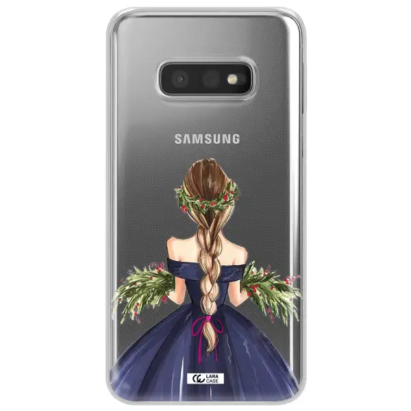 Long Hair Girl Watercolor Samsung S10e Clear TPU Case