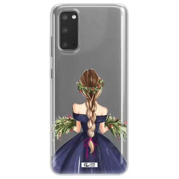 Long Hair Girl Watercolor Samsung S20 Clear TPU Case