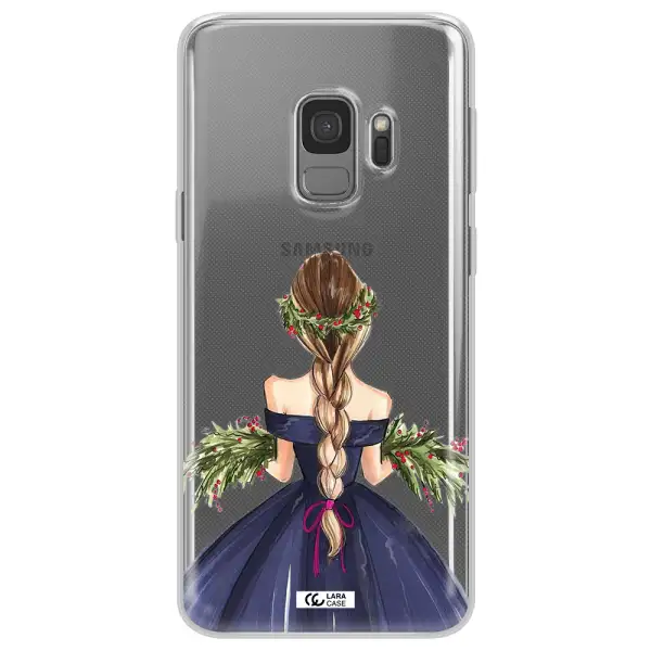 Long Hair Girl Watercolor Samsung S9 Clear TPU Case