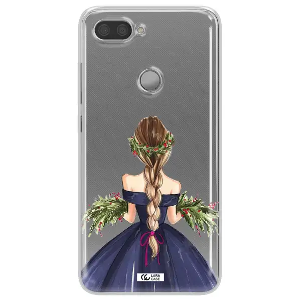 Long Hair Girl Watercolor Xiaomi Mi 8 Lite Clear TPU Case
