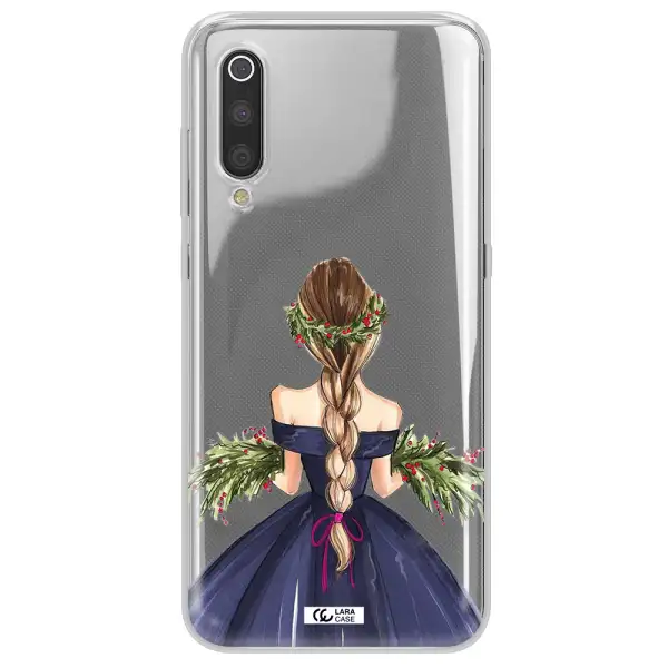 Long Hair Girl Watercolor Xiaomi Mi 9 Clear TPU Case