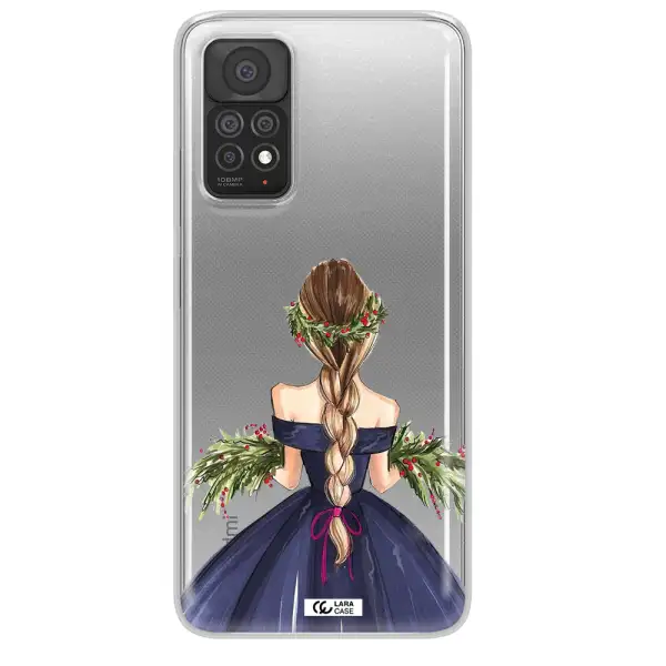 Long Hair Girl Watercolor Xiaomi Note 11 Pro Clear TPU Case