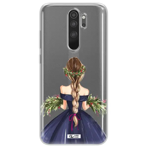 Long Hair Girl Watercolor Xiaomi Note 8 Pro Clear TPU Case