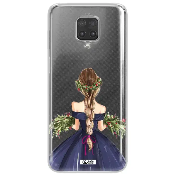 Long Hair Girl Watercolor Xiaomi Note 9 Pro Clear TPU Case