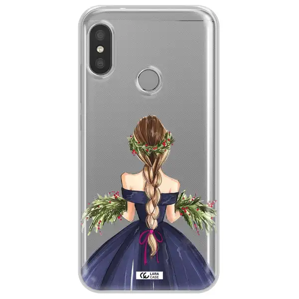 Long Hair Girl Watercolor Xiaomi Redmi 6 Pro Clear TPU Case