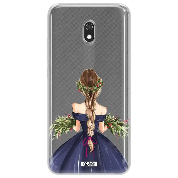 Long Hair Girl Watercolor Xiaomi Redmi 8A Clear TPU Case