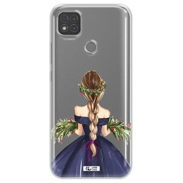 Long Hair Girl Watercolor Xiaomi Redmi 9C Clear TPU Case