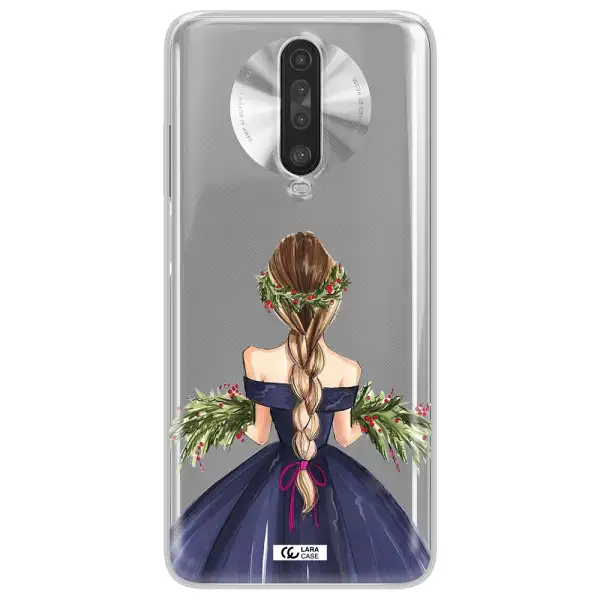 Long Hair Girl Watercolor Xiaomi Redmi K30 Clear TPU Case