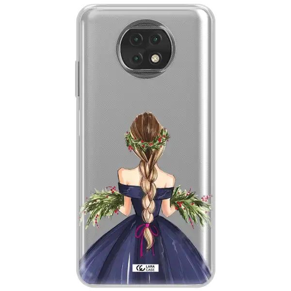 Long Hair Girl Watercolor Xiaomi Redmi Note 9T Clear Tpu Case