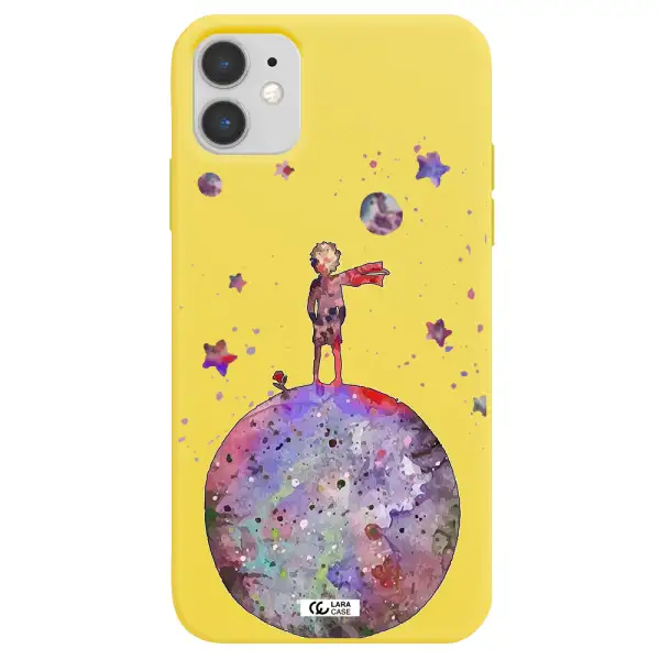 Little Prince Night Apple iPhone 11 Silicone canary yellow Case