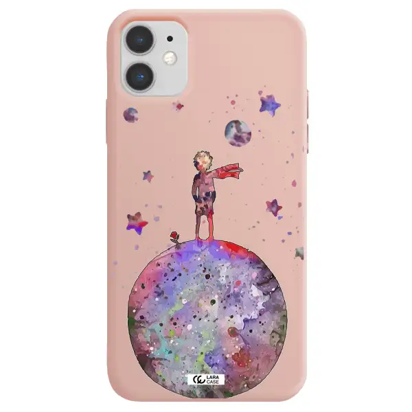 Little Prince Night Apple iPhone 11 Silicone pastel pink Case