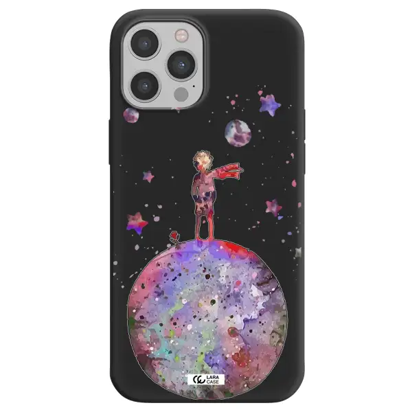 Little Prince Night Apple iPhone 12 pro Silicone black Case