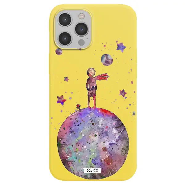 Little Prince Night Apple iPhone 12 pro Silicone canary yellow Case