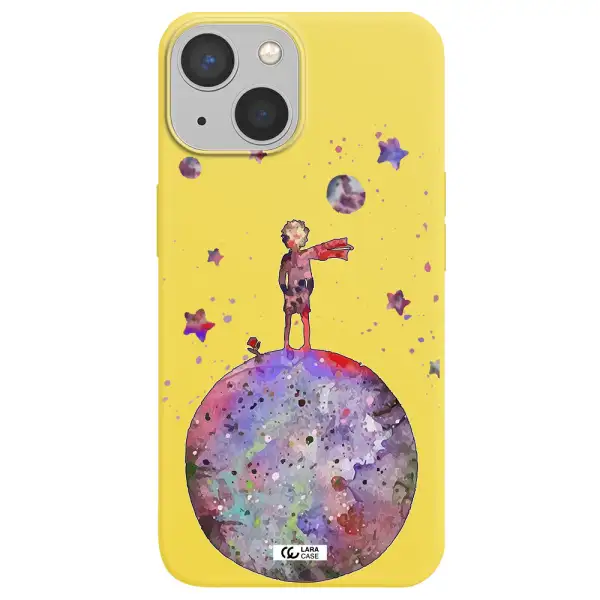 Little Prince Night Apple iPhone 13 mini Silicone canary yellow Case