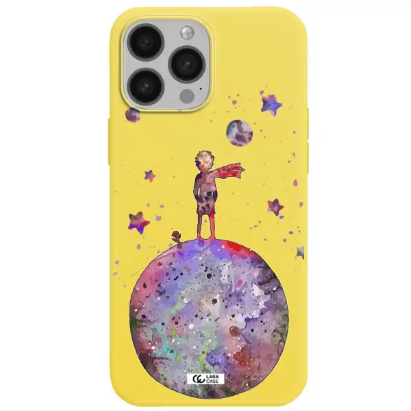 Little Prince Night Apple iPhone 13 Pro Max Silicone canary yellow Case