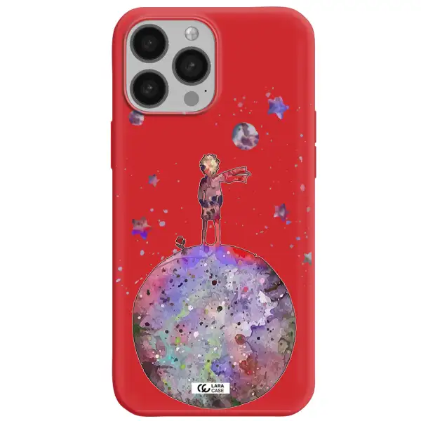 Little Prince Night Apple iPhone 13 Pro Max Silicone Imperial Red Case