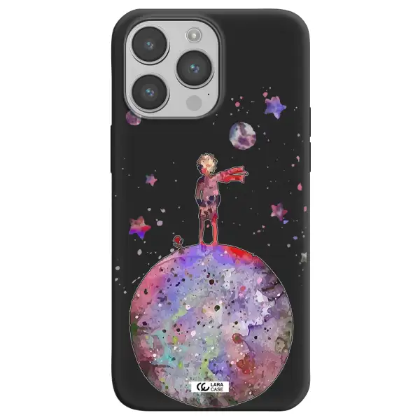 Little Prince Night Apple iPhone 14 pro max Silicone black Case