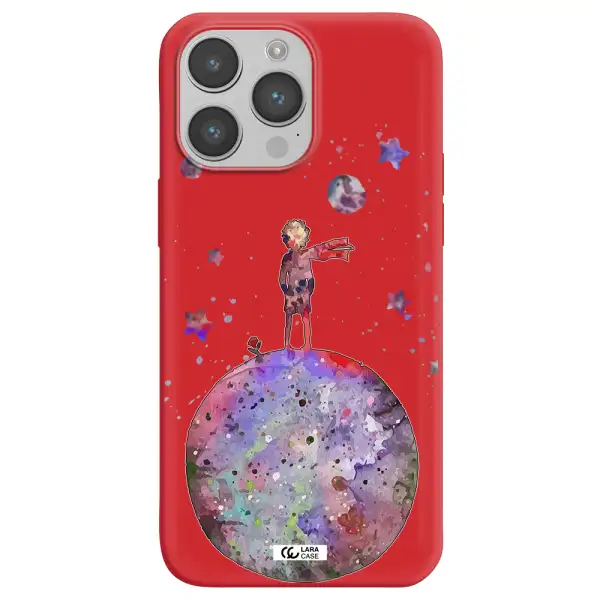 Little Prince Night Apple iPhone 14 pro max Silicone Imperial Red Case