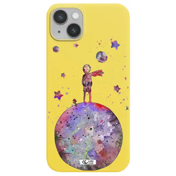 Little Prince Night Apple iPhone 14 Silicone canary yellow Case