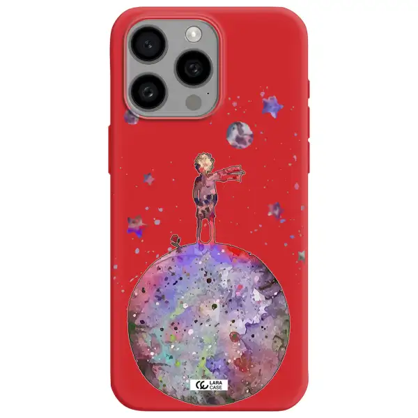 Little Prince Night Apple Iphone 15 Pro Max Silicone Imperial Red Case