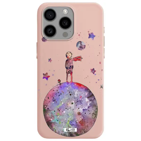 Little Prince Night Apple Iphone 15 Pro max Silicone pastel pink Case