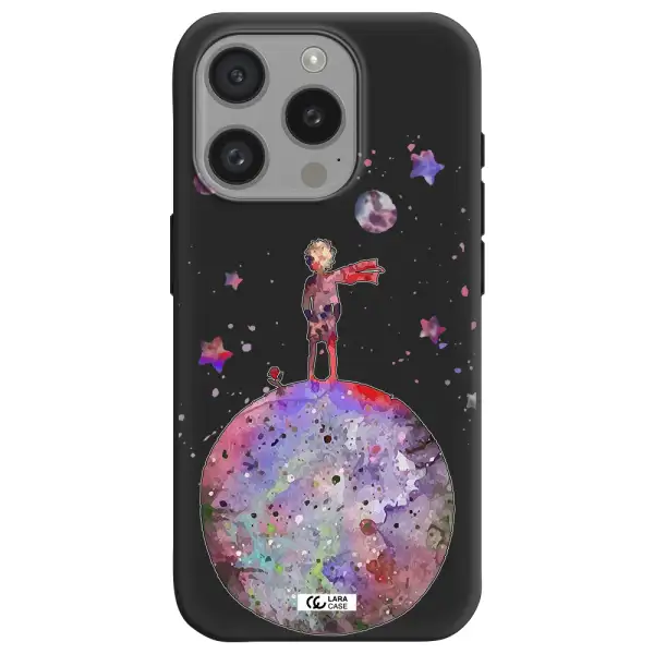 Little Prince Night Apple Iphone 15 Pro Silicone Black Case