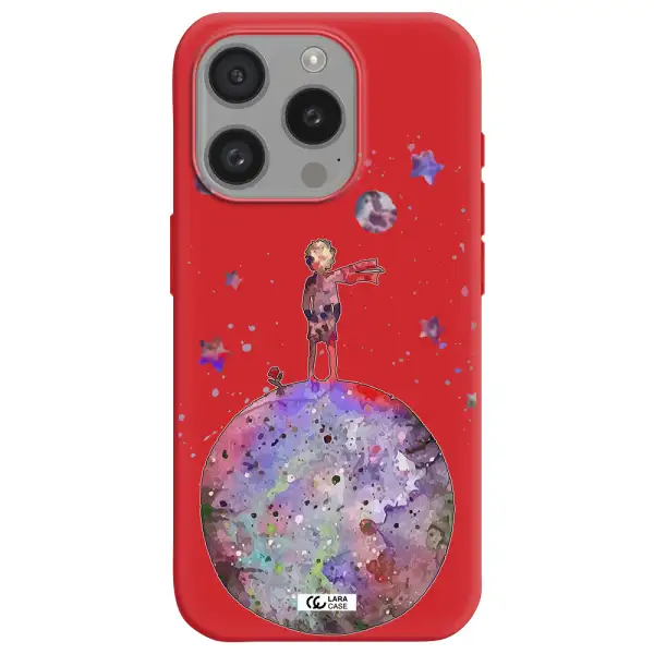 Little Prince Night Apple Iphone 15 Pro Silicone Imperial Red Case