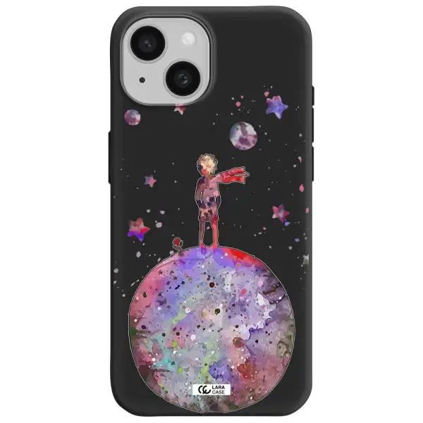 Little Prince Night Apple iPhone 15 Silicone black Case