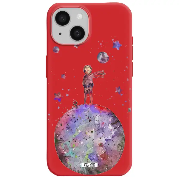 Little Prince Night Apple Iphone 15 Silicone Imperial Red Case