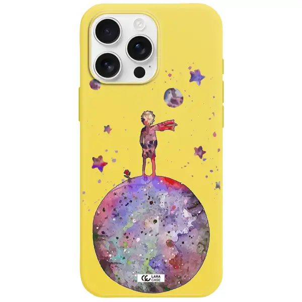 Little Prince Night Apple Iphone 16 Pro Max Silicone Canary Yellow Case