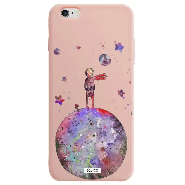 Little Prince Night Apple iPhone 6S Silicone pastel pink Case