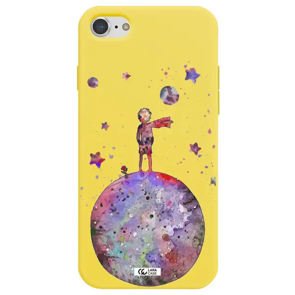 Little Prince Night Apple iPhone 7 Silicone canary yellow Case
