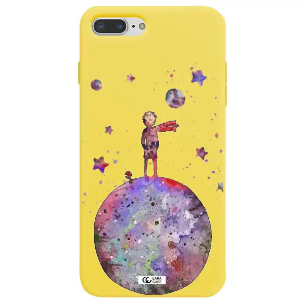 Little Prince Night Apple iPhone 8 plus Silicone canary yellow Case