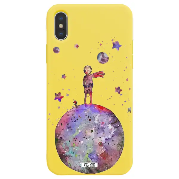 Little Prince Night Apple iPhone X Silicone canary yellow Case