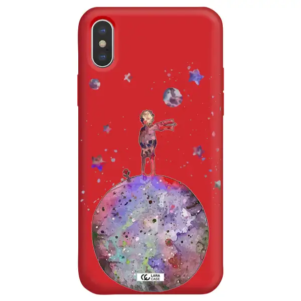 Little Prince Night Apple iPhone XS Silicone Imperial Red Case