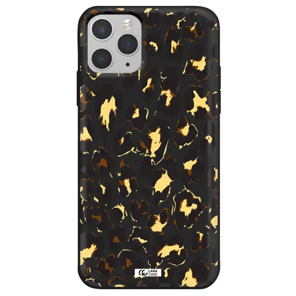 Leopard Print Apple iPhone 11 pro max Silicone black Case