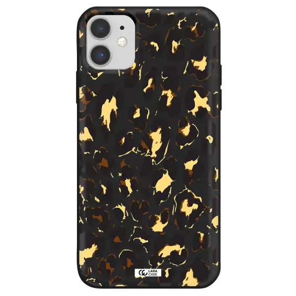 Leopard Print Apple iPhone 11 Silicone black Case