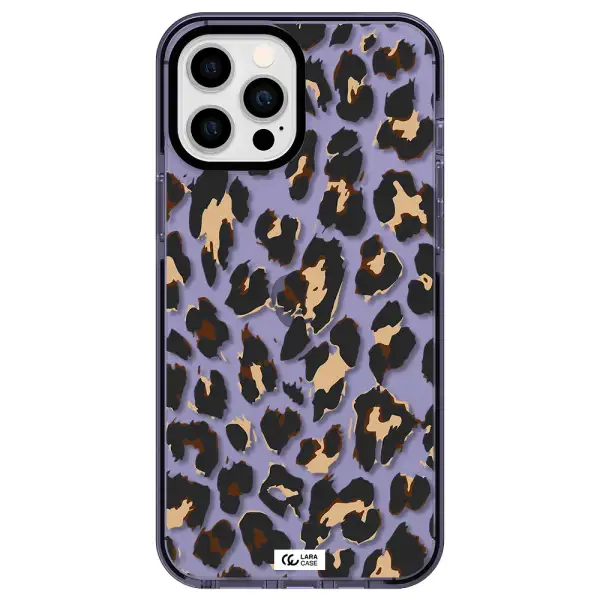 Leopard Print Apple iPhone 12 pro max impact Lilac Case