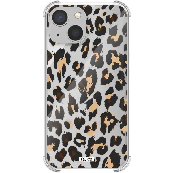 Leopard Print Apple iPhone 13 mini Clear PC Case