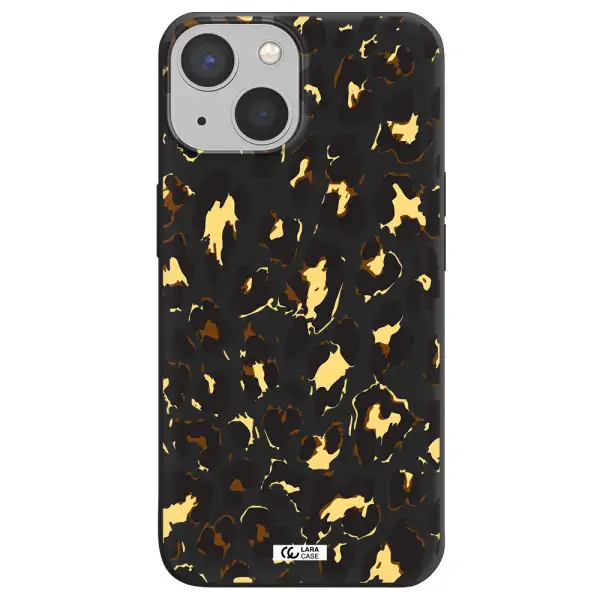 Leopard Print Apple iPhone 13 mini Silicone black Case