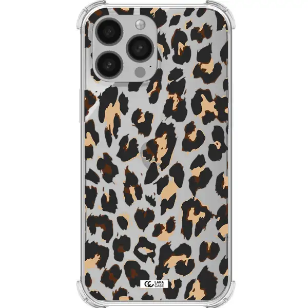 Leopard Print Apple iPhone 13 Pro Clear PC Case