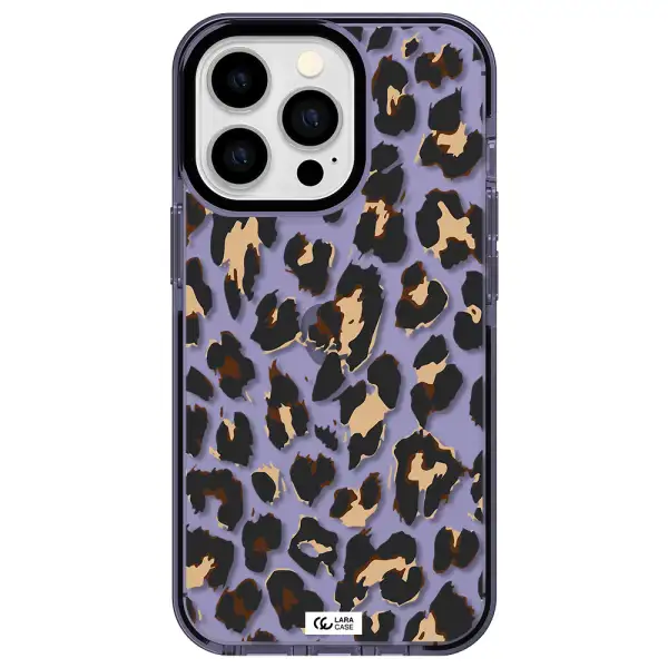 Leopard Print Apple iPhone 13 Pro impact Lilac Case
