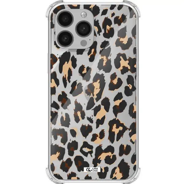 Leopard Print Apple iPhone 13 Pro Max Clear PC Case