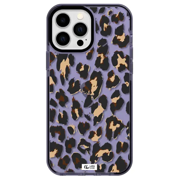 Leopard Print Apple iPhone 13 Pro Max impact Lilac Case