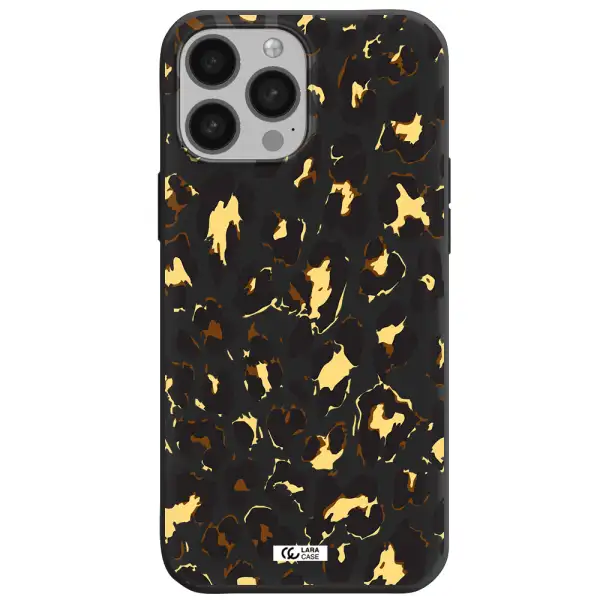 Leopard Print Apple iPhone 13 Pro Max Silicone black Case