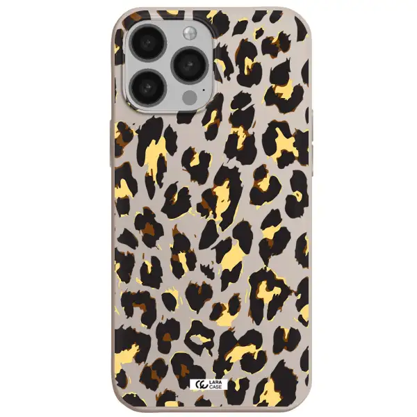Leopard Print Apple iPhone 13 Pro Max Silicone Stone Case